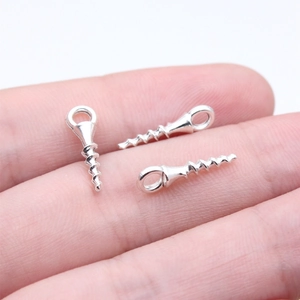Pendentif Mini Vis en Alliage de Zinc Argent Antique Accessoires de Bijoux DIY Série d'Outils pour Collier Bracelet