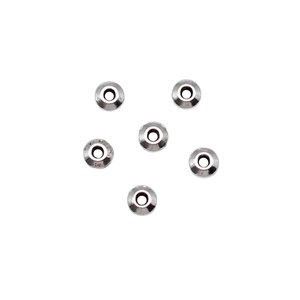 Perles d'espacement argentées polies pour bijoux DIY avec perles plates en métal