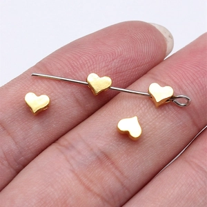 Vintage Zinc Alloy Heart Shape Small Hole Beads For DIY Jewelry Making Accessories Heart Beads For Necklace Bracelet Crafting