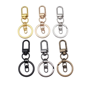 Accessori per Portachiavi con Chiusura a Moschettone in Metallo Lega di Zinco Connettore Anello Piatto per Gioielli Fai da Te