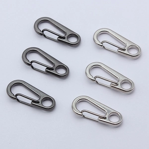 Lot de 6 mousquetons 32mm en fer pour bijoux DIY en gris fusil et argent