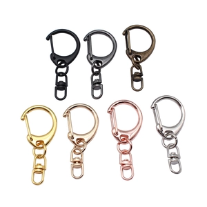 43mm DIY Jewelry Finding Lobster Clasp With Swivel D Ring Keyring Bag Connector Electroplated Metal Trigger Snap Hook For Crafts