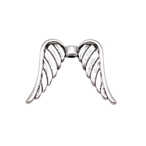 Perles en forme d'ailes d'ange en alliage d'argent pour création de bijoux DIY