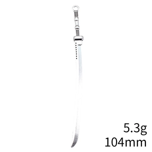 104mm retro silver sword pendant necklace charm for COSPLAY accessories weighing 5.3g