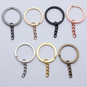 Metal Split Key Rings With 4 Link Chains For DIY Craft Keychain Making Iron Keychain Connectors Accessory For Daily Life