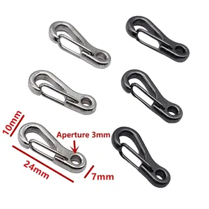 S-Shaped Metal Spring Snap Hook Carabiner DIY Jewelry Keychain Connector Zinc Alloy Buckle For Backpack Accessories