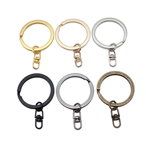Anneau de Clé Plat en Fer Fermoir Pivotant Boucle en Huit Pour Fabrication de Bijoux DIY Accessoires de Porte-clés Métal Vintage