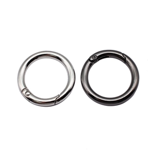 Zinc Alloy Round Spring Gate Rings Open O-Ring Buckles For DIY Keychain Bag Accessories Jewelry Making Connection Findings