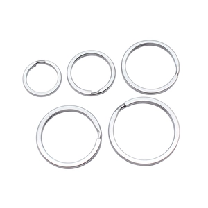 Stainless Steel Flat Split Rings Multi Size DIY Jewelry Accessories Keychain Making Rings Metal Spiral Connector Rings