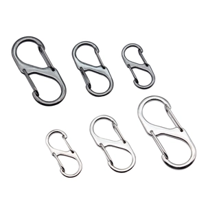 S-Form Doppel-Karabiner in Anthrazit und Silber, verschiedene Größen im Set