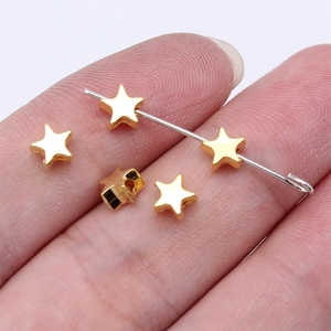 Perline a Forma di Stella in Lega di Zinco Vintage Pentagramma Separatori a Foro Piccolo per Creazione Gioielli Fai da Te