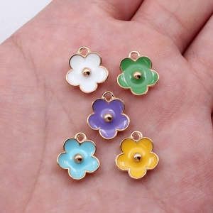 DIY Μενταγιόν Λουλούδια από Κράμα Σμάλτο Floral Μενταγιόν για Κολιέ Βραχιόλι Σκουλαρίκια Αξεσουάρ Κατασκευής Κοσμημάτων