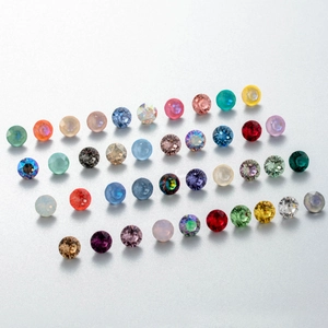Bunte runde Zirkonia-Steine im Brillantschliff für DIY-Schmuck und Kristall-Accessoires