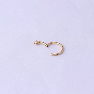 1.2mm gold stainless steel hinged segment ring for nose, ear and lip piercings