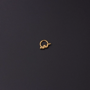 Schlangenform vergoldeter Edelstahl Clicker Ring für Ohrknorpel und Nasenpiercing