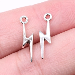 Alloy Lightning Bolt Pendants Mini Metal Charms For DIY Jewelry Making Necklace Bracelet Earrings Handcrafted Crafting