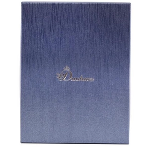 Marineblauwe Sieraden Geschenkdoos Met Deksel En Bodem Getextureerd Papier Ketting Opbergdoos Elegante Sieraden Verpakking Voor Bruiloft Feest