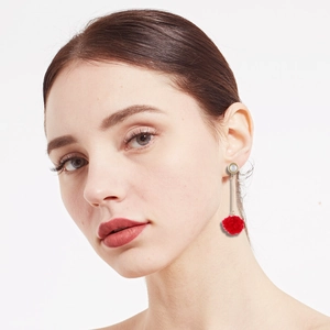 Long Artificial Pearl Pom Pom Dangle Earrings For Women Vintage Alloy KC Gold Plated Plush Ball Drop Earrings Festive Winter Jewelry Gift