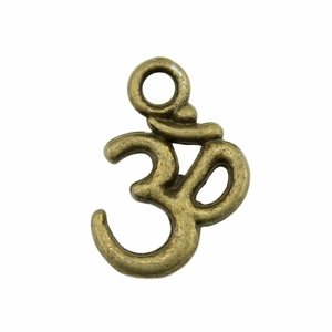 Antiek bronzen Om-symbool hanger met vintage afwerking voor DIY sieraden maken van kettingen
