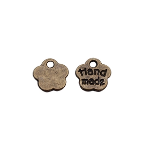 Ρετρό μπρούτζινα λουλούδια με χάραξη Hand Made για χειροποίητα κοσμήματα DIY