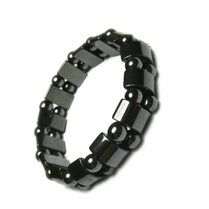 Bracciale Magnetoterapia in Ematite Per Uomo Donna Unisex Fatto a Mano Con Perline Elastico Geometrico Gioielli in Pietra Bracciale