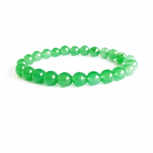 Aventurine green jade beaded bracelet featuring 8mm round stones with natural luster