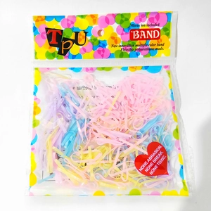 Élastiques à cheveux jetables en TPU coloré lot de 250 pièces emballage transparent
