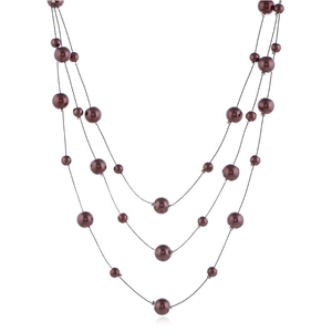 Elegant Multi-Layer Faux Artificial Pearl Necklace For Women Zinc Alloy Beaded Clavicle Chain Jewelry Gift For Party Daily Wear
