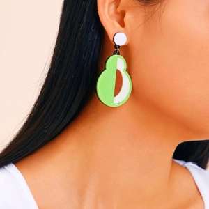 Süße Kawaii Avocado Frucht Ohrhänger Frisch Grün Legierung Koreanischer Stil Baumeln Ohrringe Für Damen Mode Schmuck Zubehör