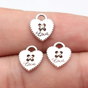Vintage Legering Liefde Hart Hanger Gesneden Love Knoop Ontwerp Antiek Zilver Voor Ketting Armband DIY Sieraden Maken