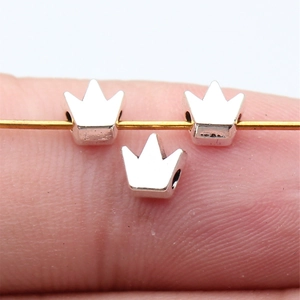 Vintage Zinc Alloy Crown Spacer Beads For DIY Jewelry Making Electroplated Small Hole Metal Crown Charms For Crafting Supplies