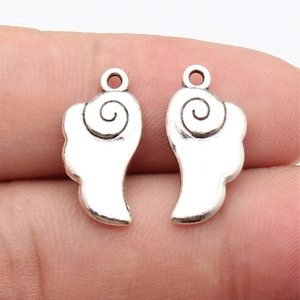 Silver angel wing charms in alloy for DIY jewelry necklaces and earrings