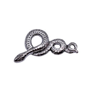 Pendentif serpent en argent vintage avec texture d'écailles pour création de bijoux DIY
