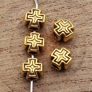 Retro Alloy Cross Spacer Beads For DIY Jewelry Making Religious Pendant Accessories Vintage Style Jewelry Charms