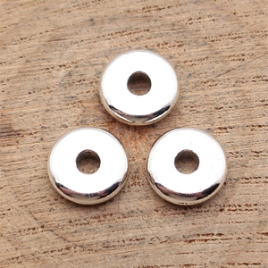 Trois perles intercalaires en argent antique pour création de bijoux sur bois