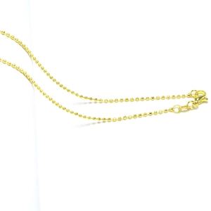 Elegant gold plated ball bead chain necklace with lobster clasp for men and women