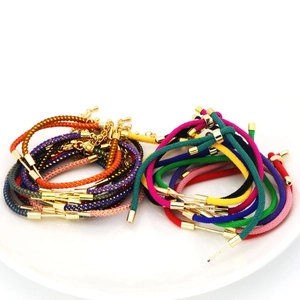 Braided Bracelet Cord Copper Findings Adjustable Knot Lobster Clasp DIY Jewelry Making Handwoven String Bracelet Accessory