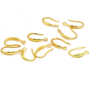 Ganchos para pendientes de plata S925 bañados en oro de 18K para crear joyas DIY