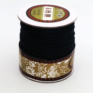 Rouleau de fil de nylon noir de haute qualité pour tissage de bijoux DIY et nœuds