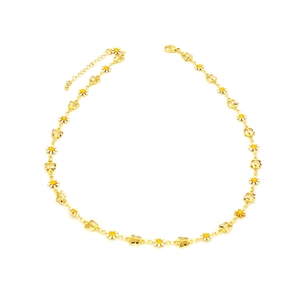 Goldenes Gänseblümchen und Schmetterling Halsketten Set mit Verlängerung und Karabiner