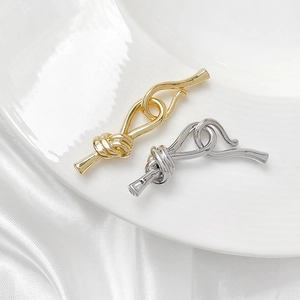 14k vergoldete Perlenverschlüsse in Fischhakenform in Gold und Silber für DIY-Schmuck