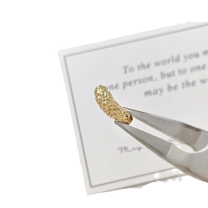 18k gold plated peanut shaped bead spacer for DIY jewelry necklace making