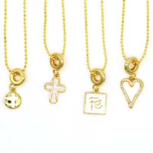 Collier Pendentif Croix Cœur Lettre FE en Cuivre Électroplaqué Mode Occidentale pour Femme Bijoux Choker en Émail et Strass Cadeau