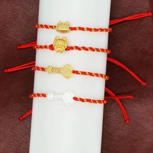 Pulsera de Cuerda Roja Trenzada de Dragón del Zodíaco de Plata de Ley 925 Estilo Chino Vintage Tejida a Mano Pulsera de la Suerte para Mujeres Hombres