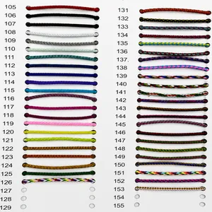 Farbkarte mit 50+ gewebten Schnüren für verstellbare DIY-Armbänder und Schmuck