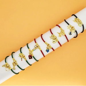 Western Charm Bracelet Copper Braided Rope Bracelet For Women Men Travel Sports Theme Shell Starfish Suitcase Sneaker Ball Pendant Jewelry Gift