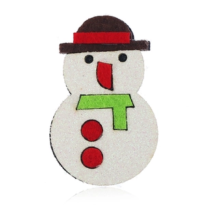 Christmas Snowman Brooch Fabric Felt Glitter Pin For Women Kids Festive Winter Holiday Clothes Decoration Accessories Gift