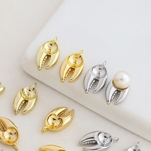 Unieke krabklauw parelhanger instellingen in goud en zilver voor DIY sieraden maken