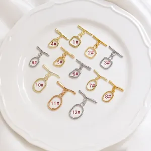 Size chart showing various 14k gold-filled toggle clasps for DIY jewelry making