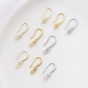 Ganchos para Pendientes de Cobre Bañado en Oro 14K 18K para Creación de Joyas DIY Hallazgos con Circonia Incrustada